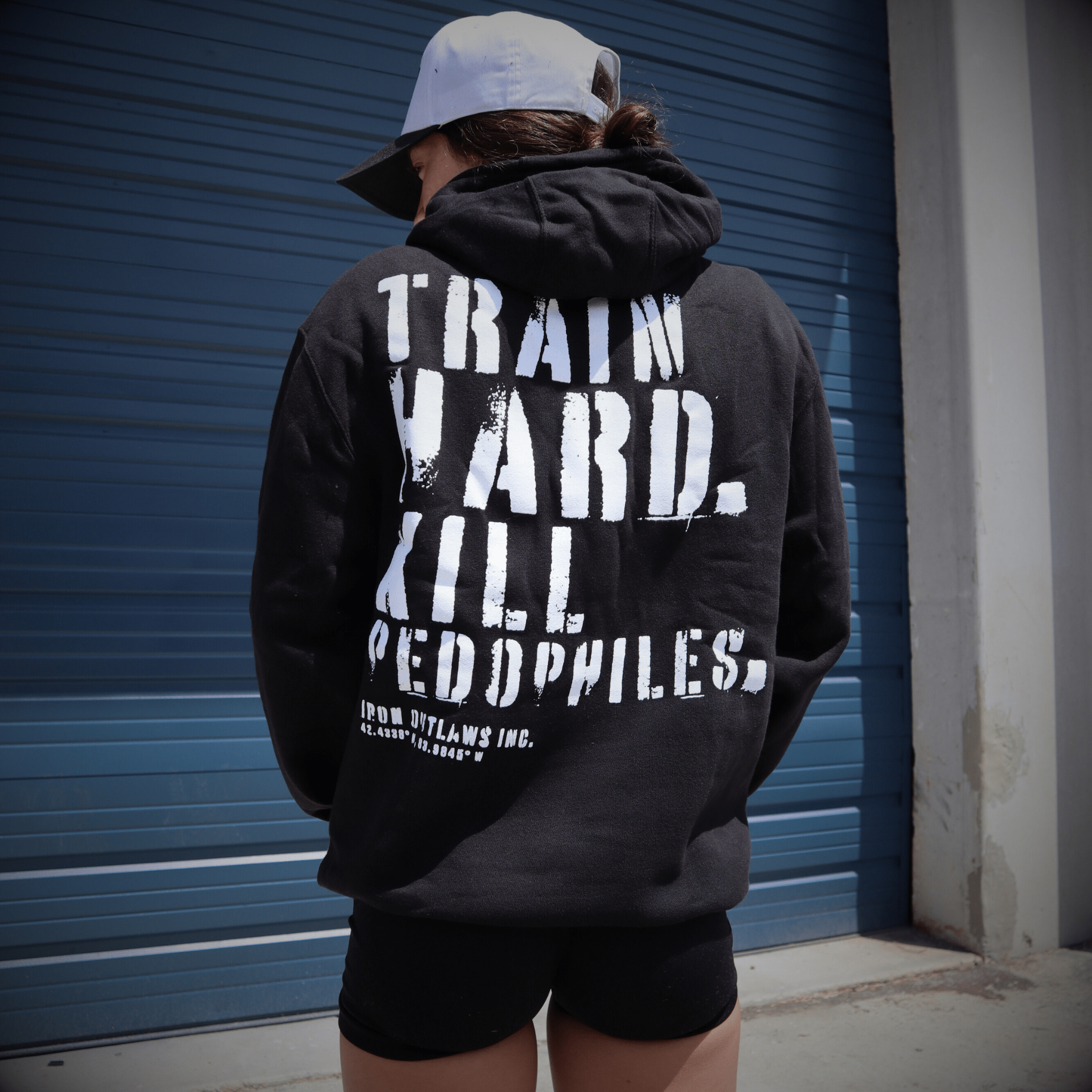 Iron Outlaws Hoodies Train Hard Kill Pedophiles Midweight Hoodie