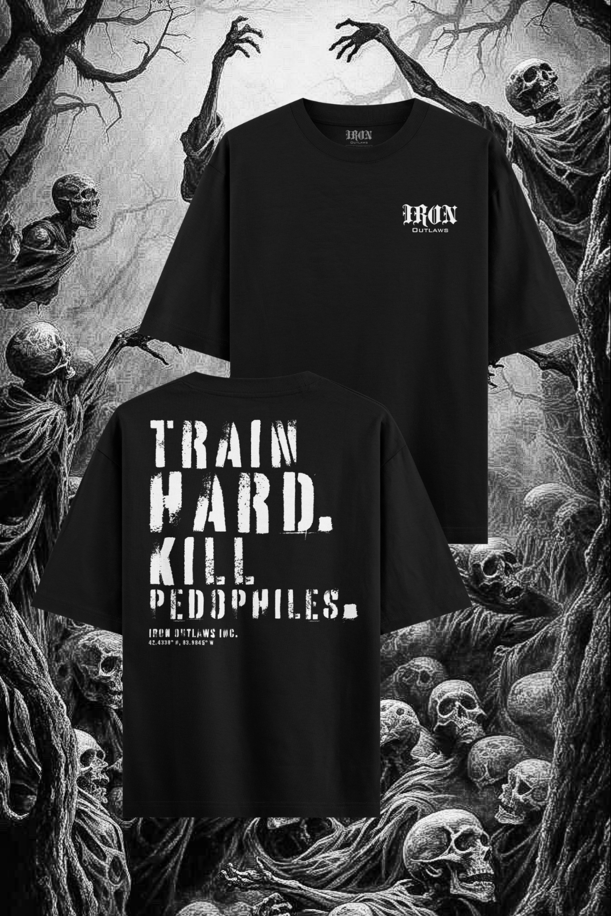 Train Hard Oversized Tee