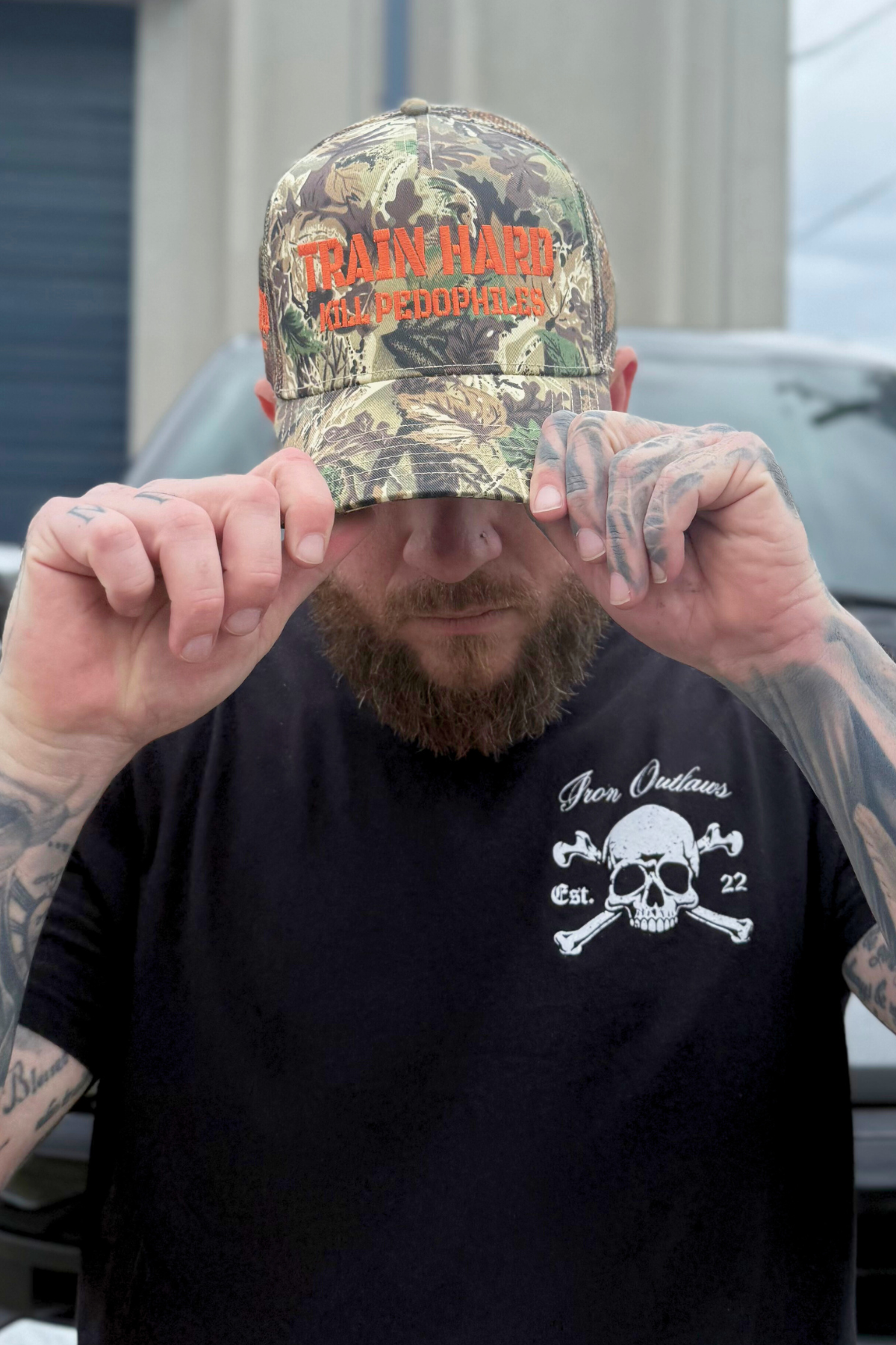 Train Hard Camouflage Trucker Hat