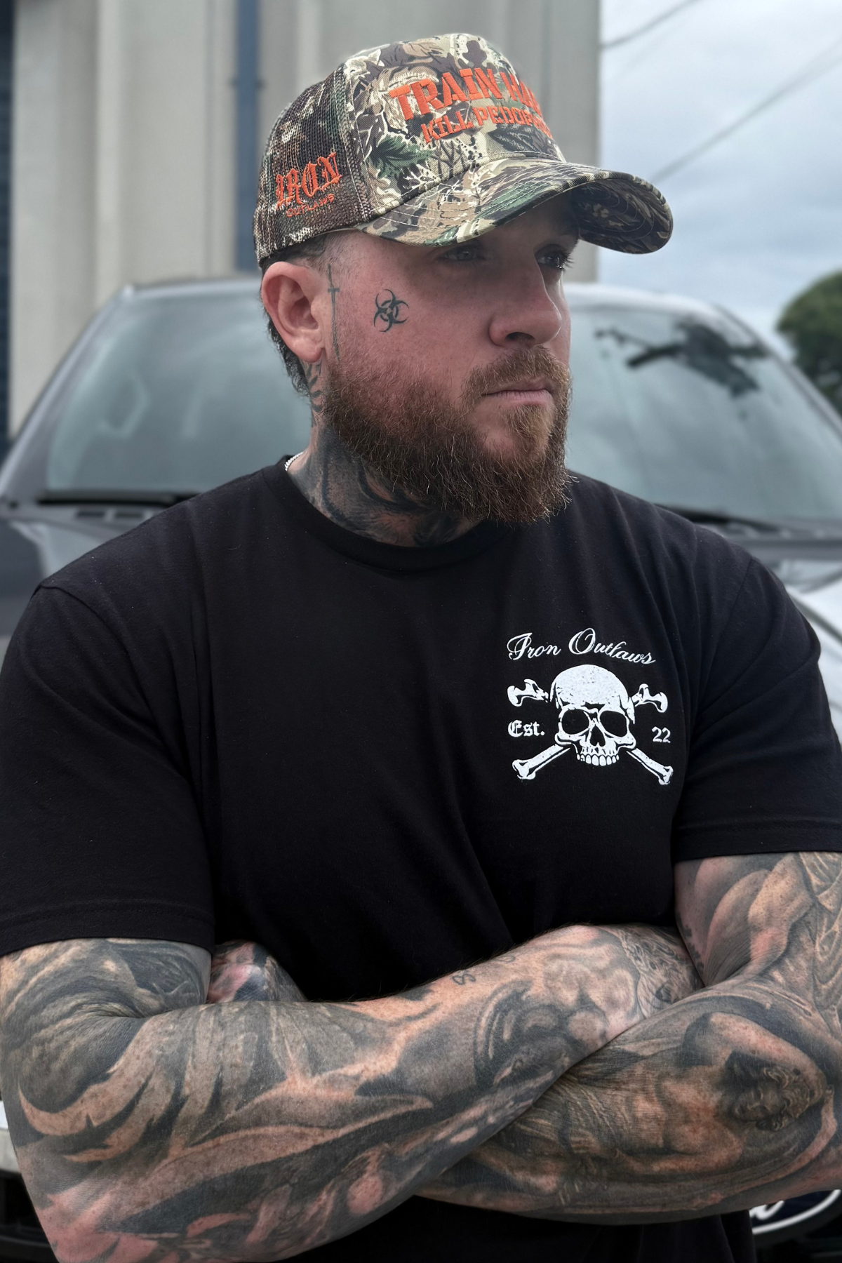 Train Hard Camouflage Trucker Hat