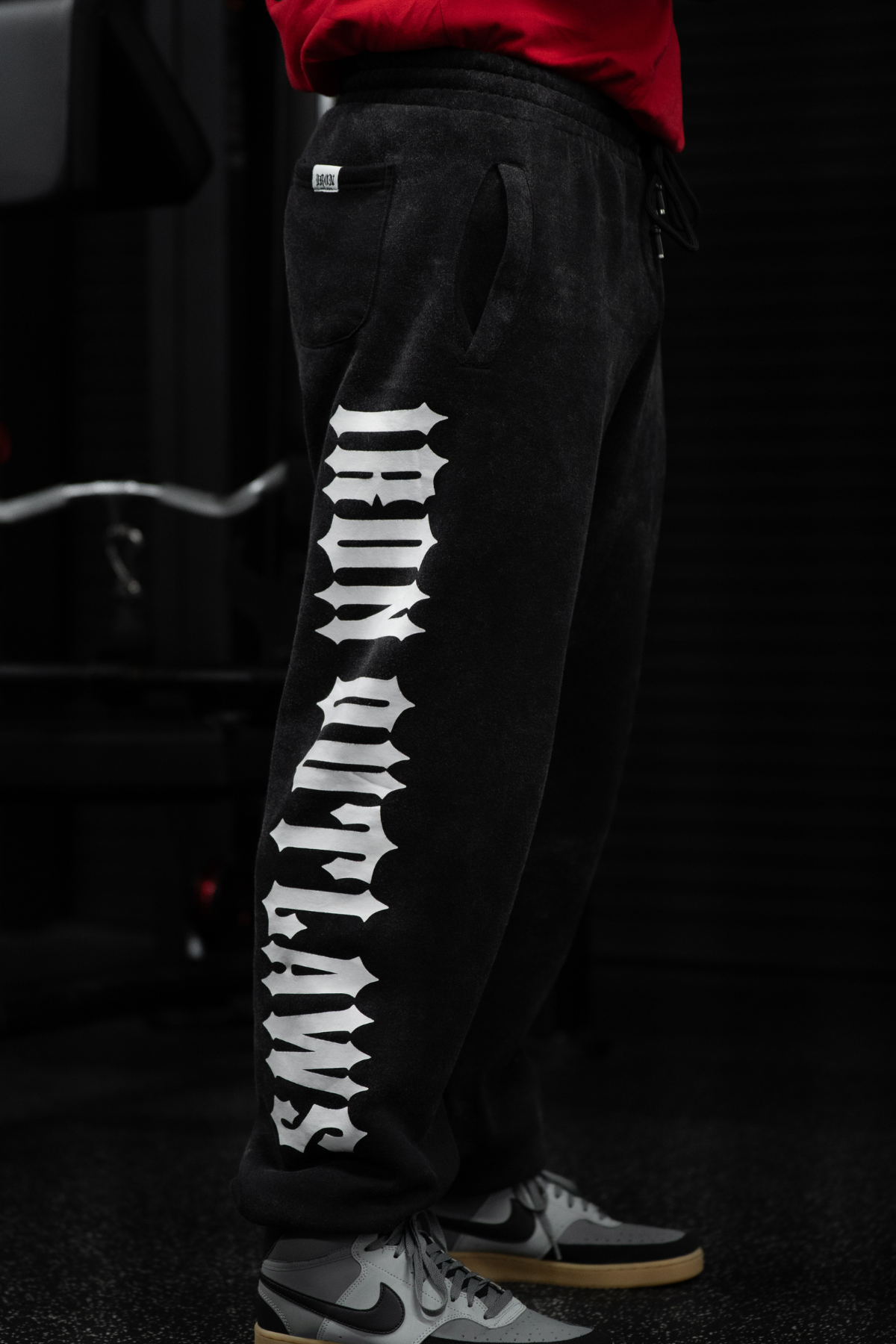 Midweight Black Joggers Stonewash