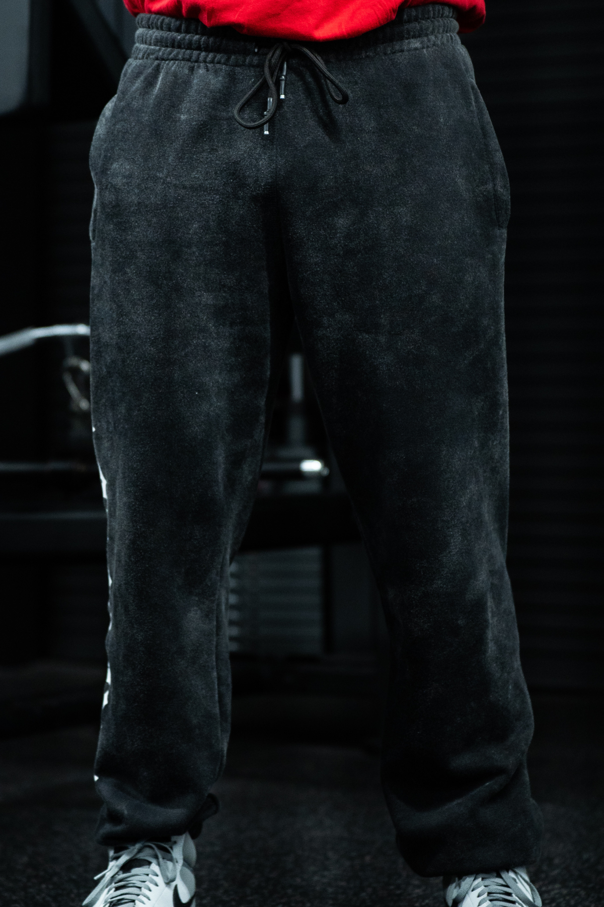 Midweight Black Joggers Stonewash