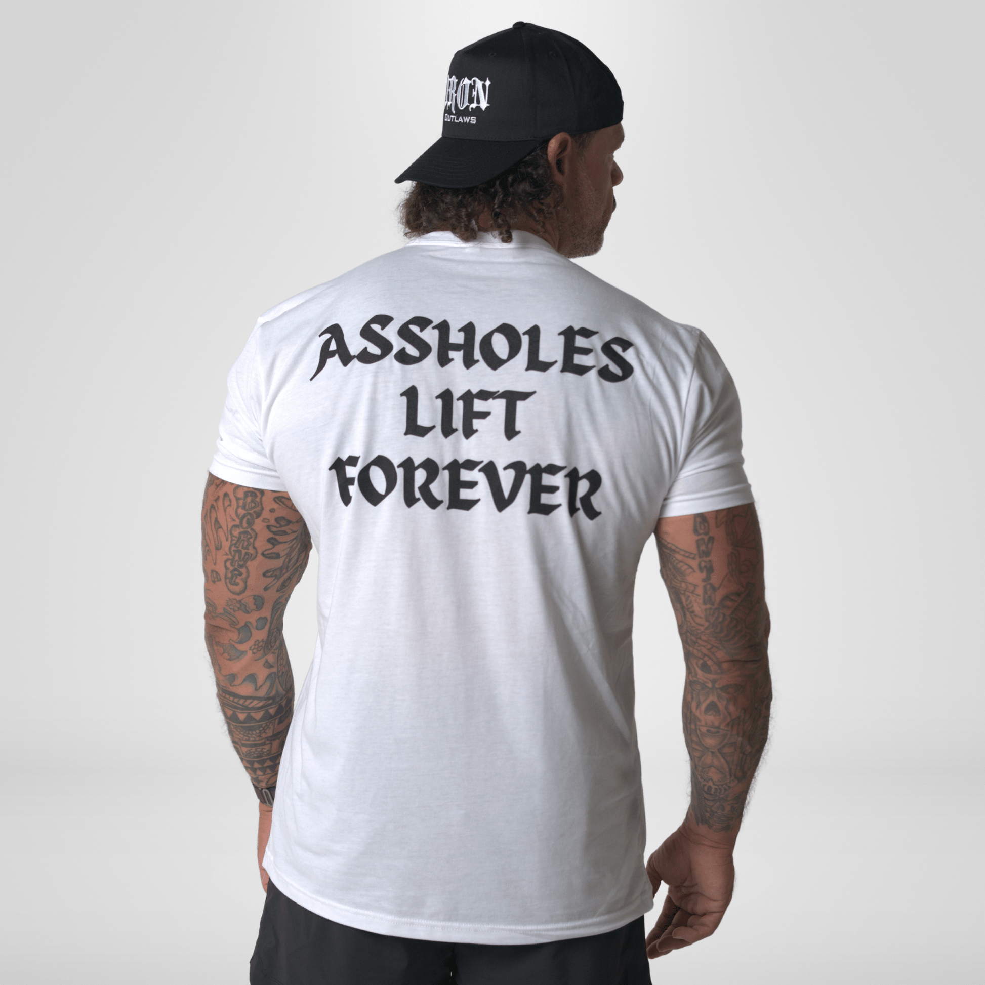 Iron Outlaws Classic Tees White / S Assholes Lift Forever Classic Tee