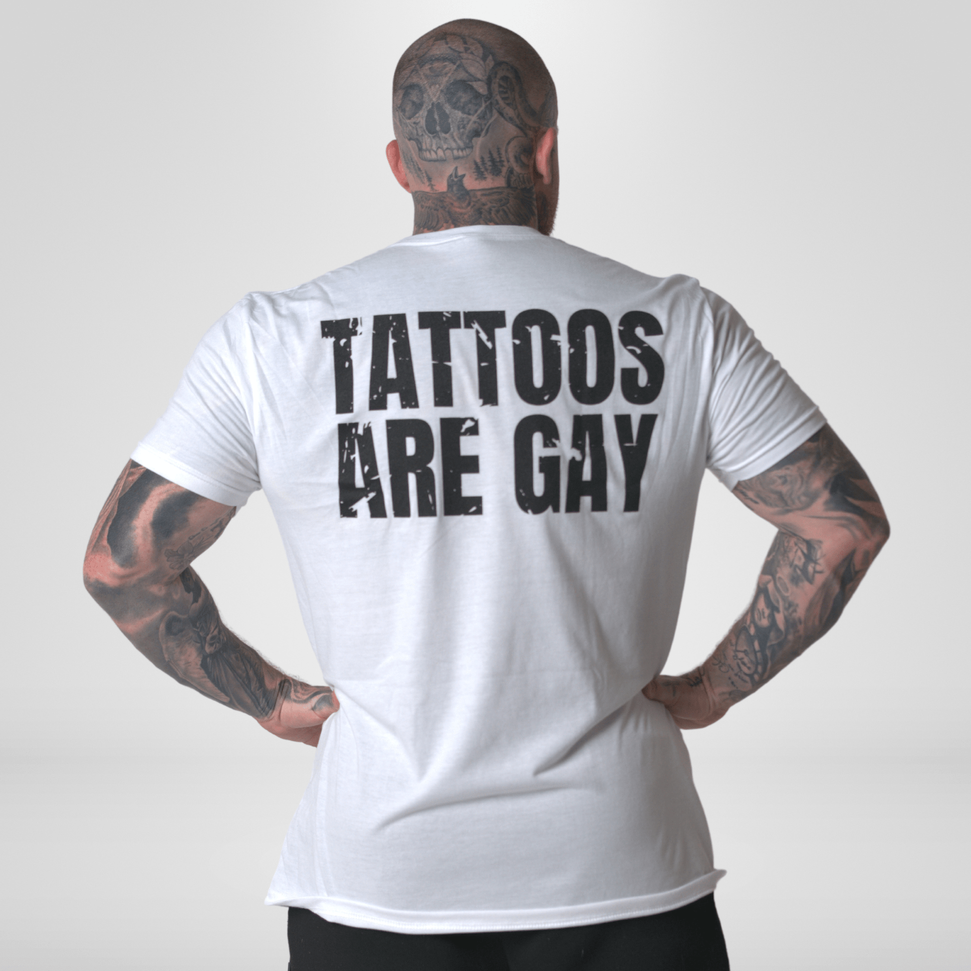 Iron Outlaws Classic Tees White / S Tattoos Are Gay Classic Tee