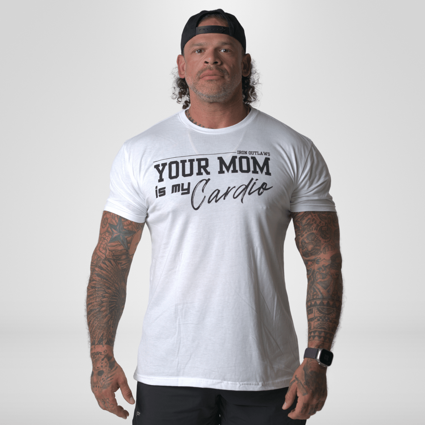 Iron Outlaws Classic Tees White / S Your Moms my Cardio Classic Tee