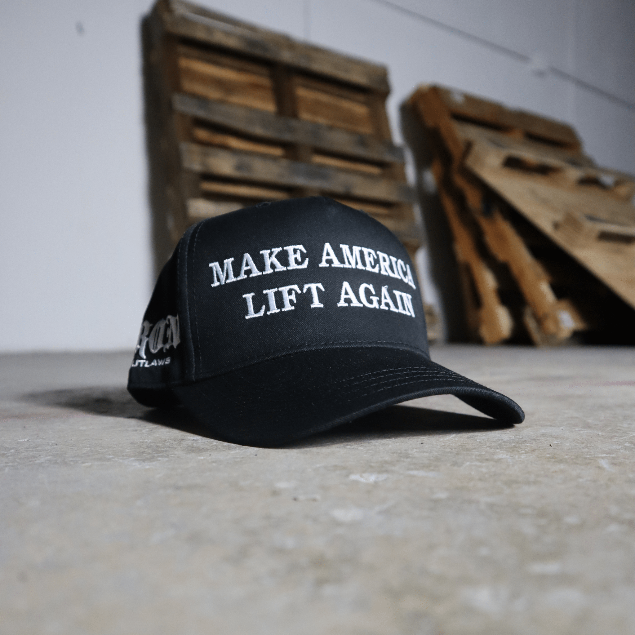 Iron Outlaws Headwear Black Make America Lift Again Snapback