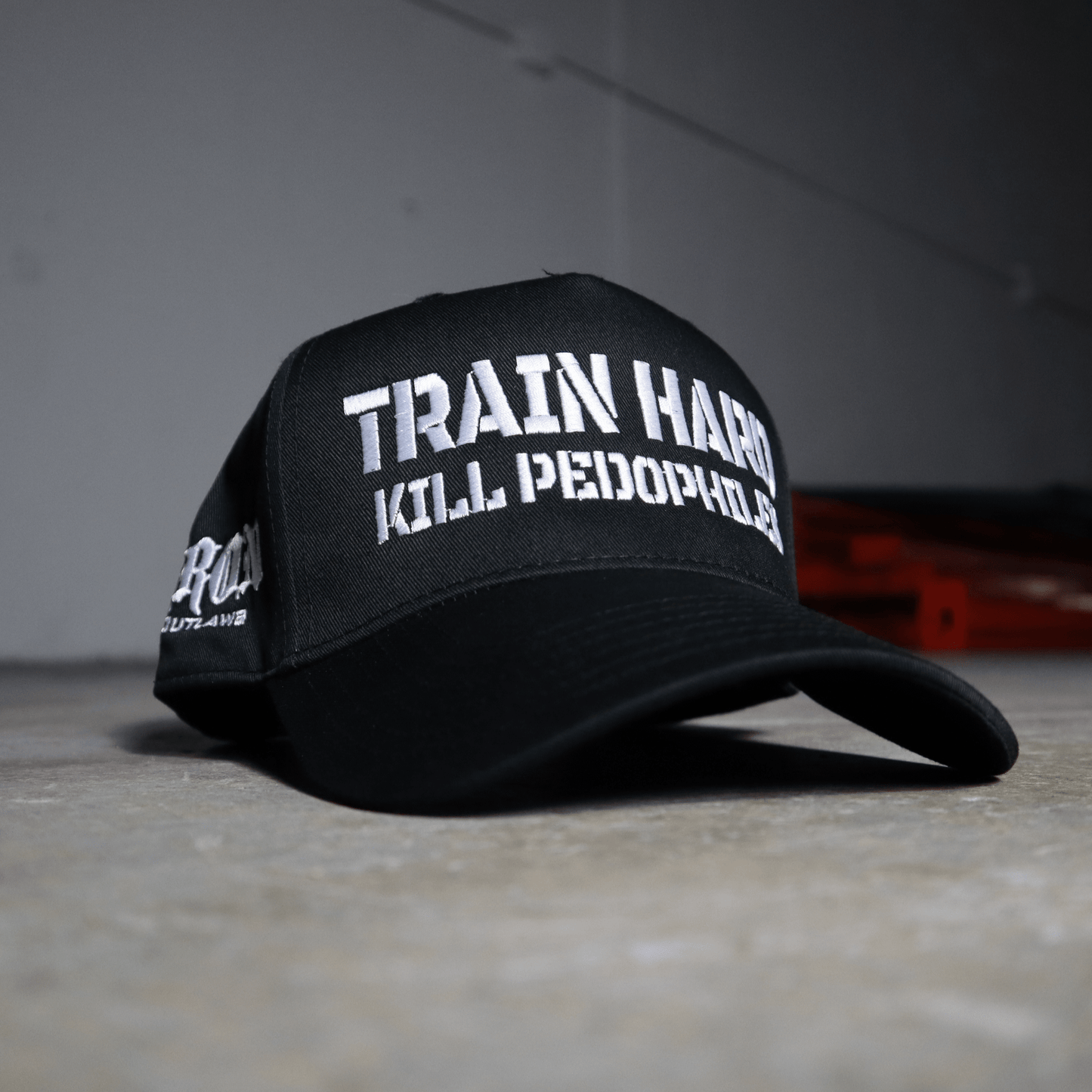 Iron Outlaws Headwear Train Hard. Kill Pedophiles Snapback