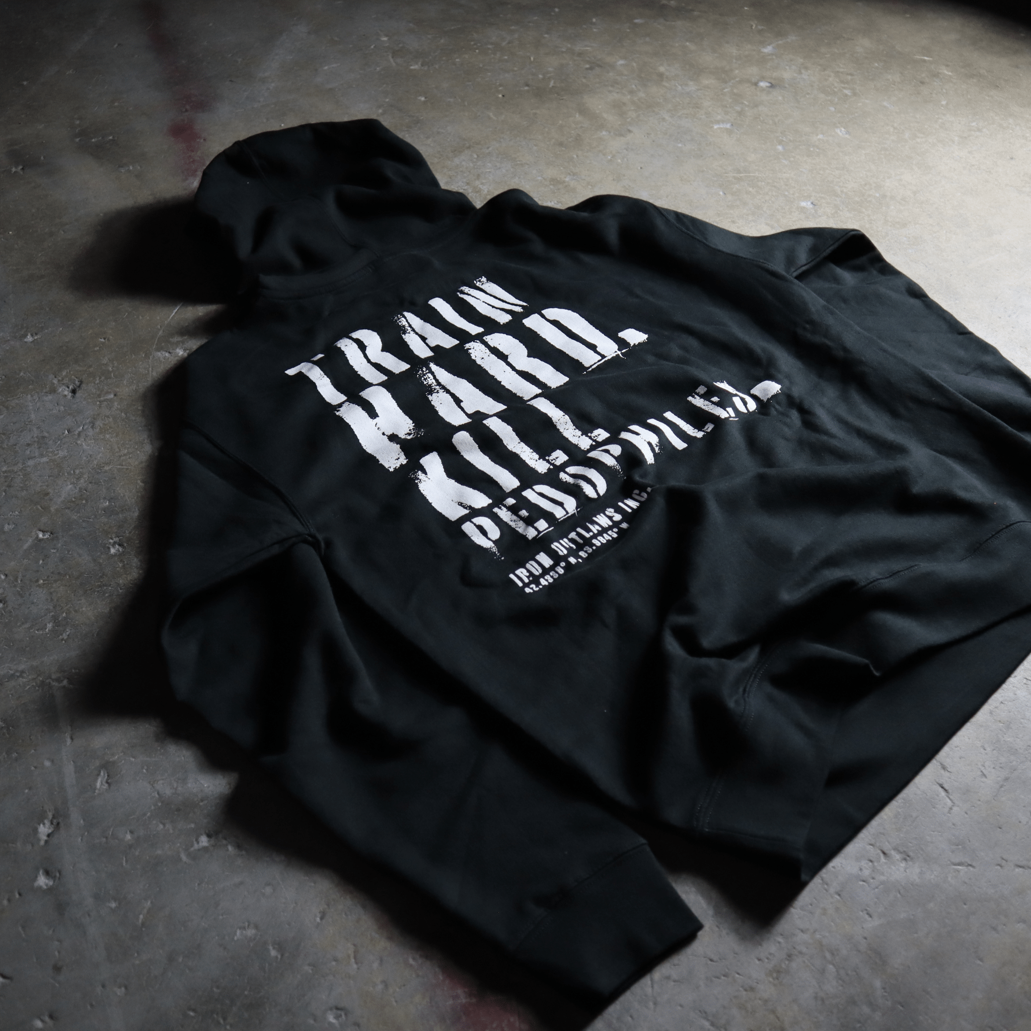 Iron Outlaws Hoodies Train Hard Kill Pedophiles Midweight Hoodie