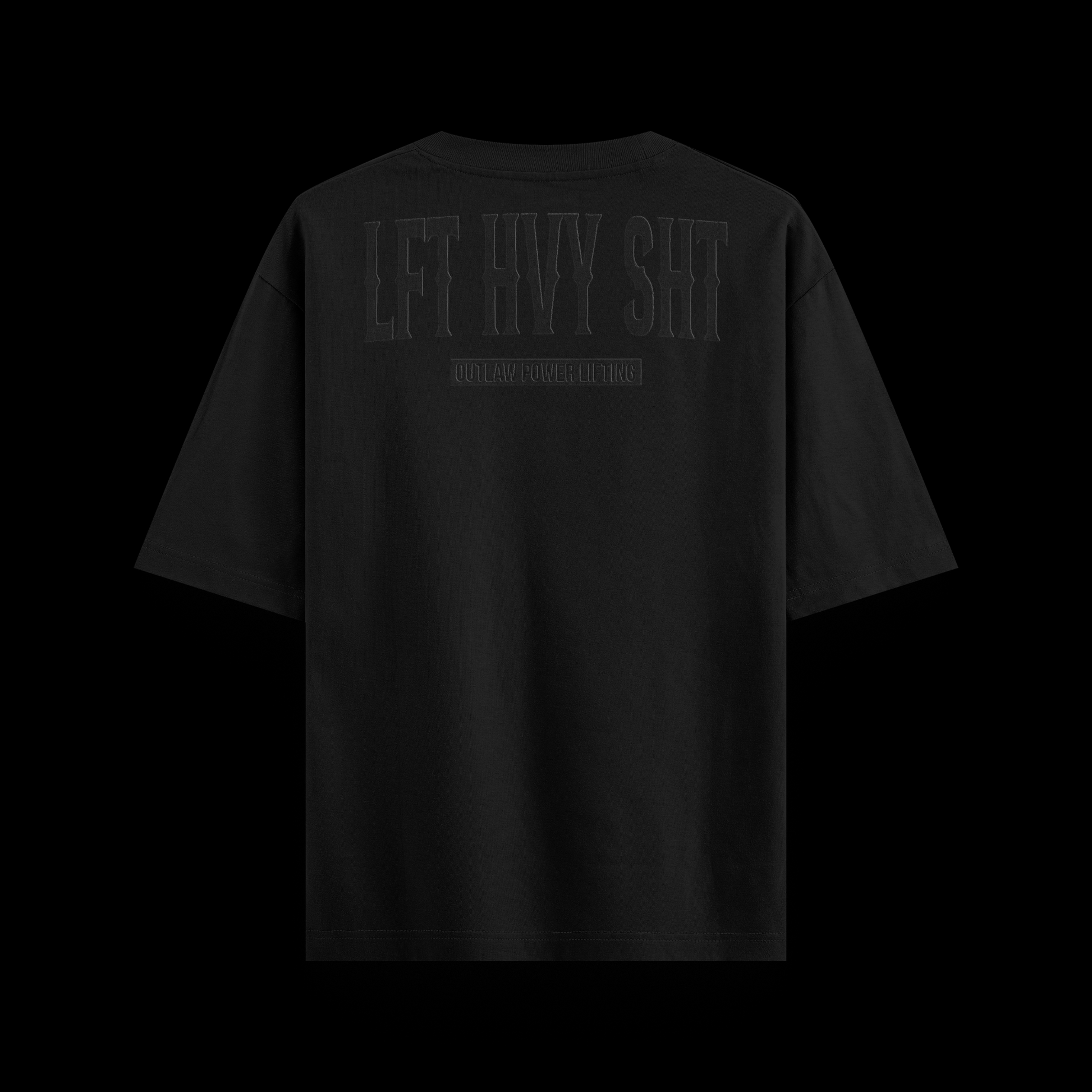 Iron Outlaws Oversize LFT HVY SHT Black Out Oversize Tee