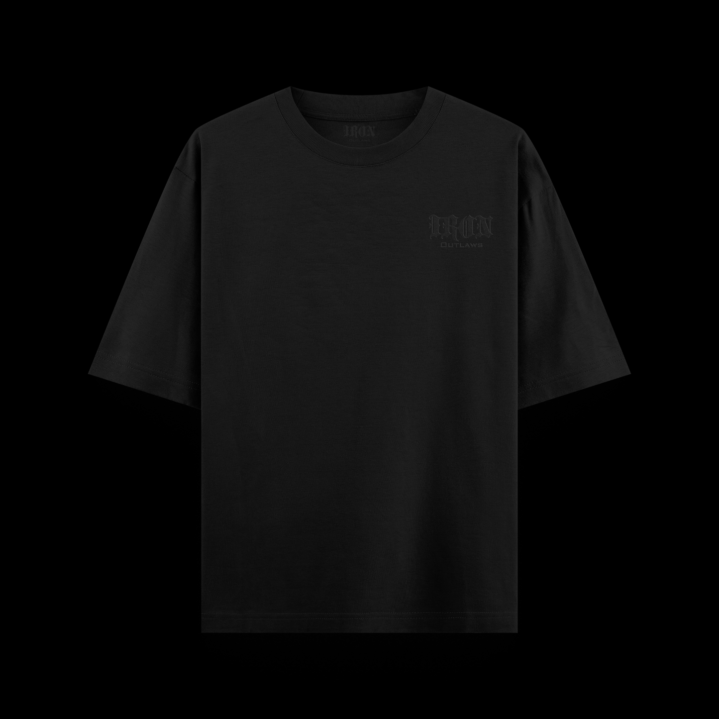 Iron Outlaws Oversize LFT HVY SHT Black Out Oversize Tee