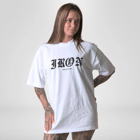Iron Outlaws Oversize White / S Locker Patch Oversize Tee