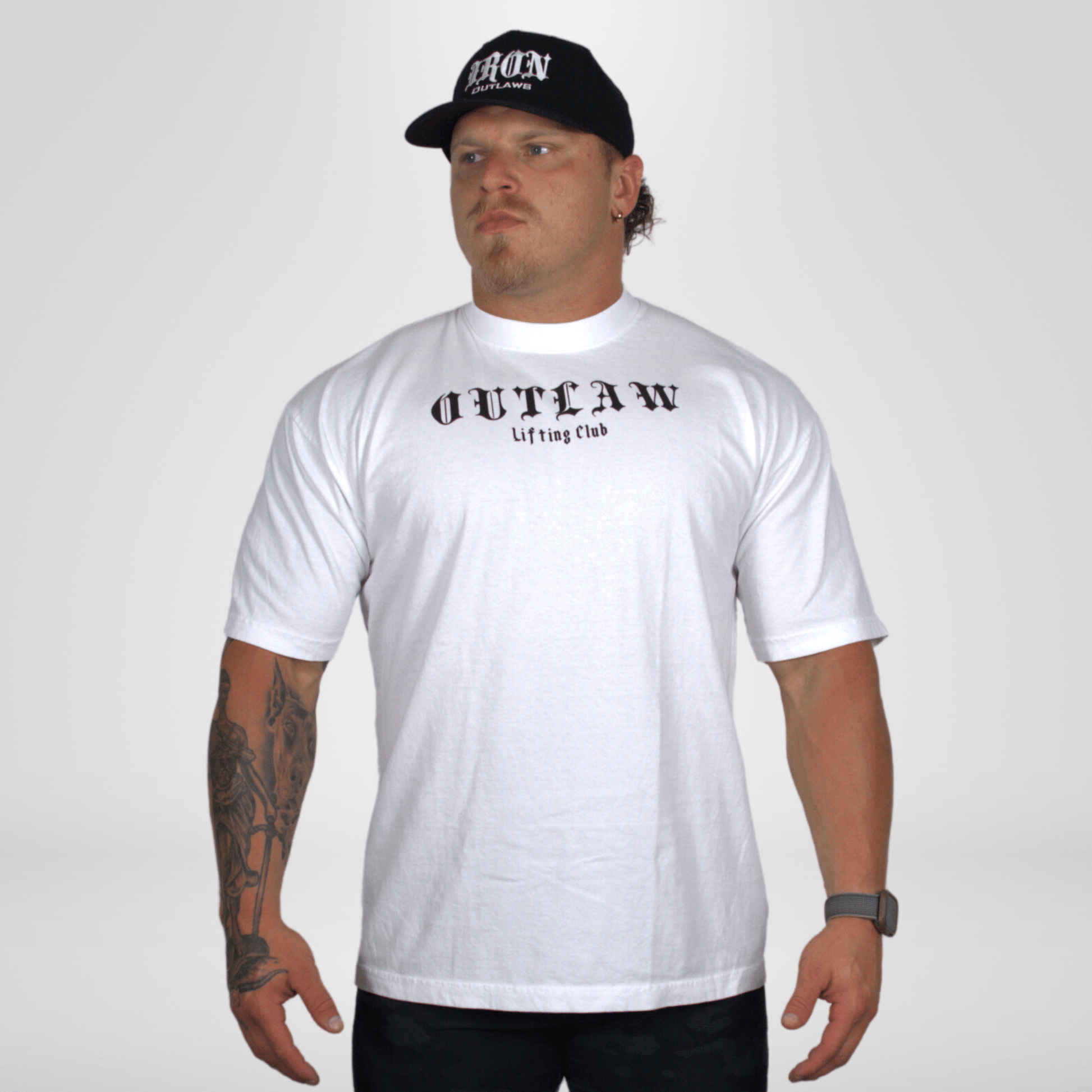 Iron Outlaws Oversize White / S Outlaw Lifting Club Oversize Tee