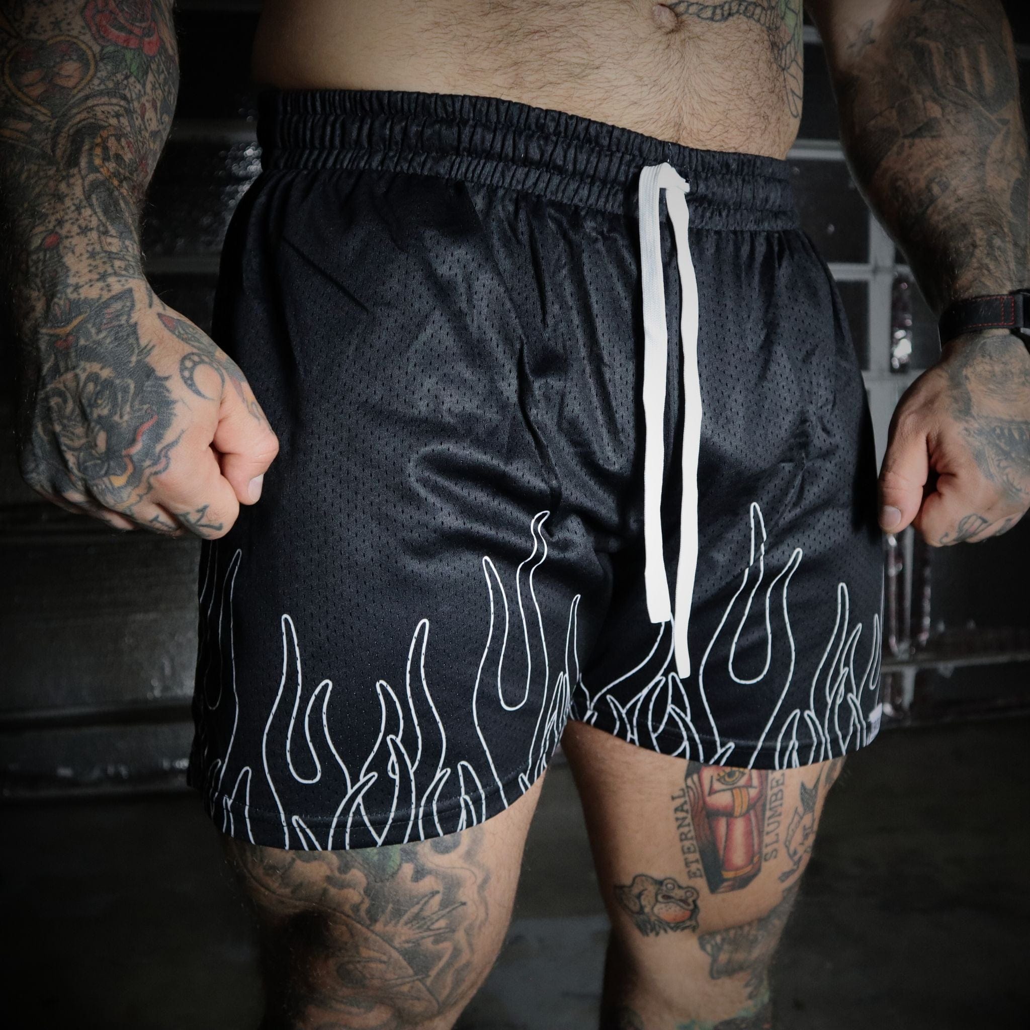 Iron Outlaws Shorts Flame Mesh Shorts