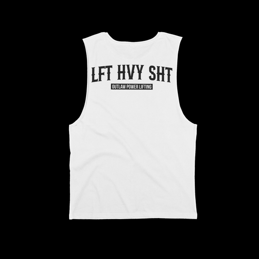 Iron Outlaws Sleeveless White / S Lft Hvy Sht Sleeveless Tee