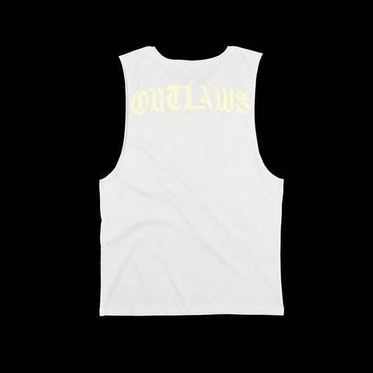 Iron Outlaws Sleeveless White / S Whiteout Outlaws Sleeveless Tee