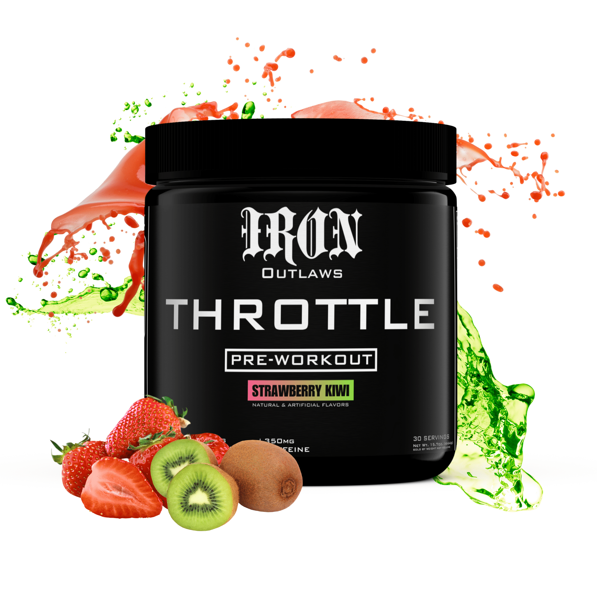 Iron Outlaws Supplements Throttle Extreme Pre-Workout | Strawberry Kiwi